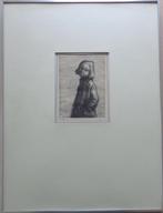 DRIES VAN DEN BROECK / MEISJESPORTRET / ETS / 60x46cm KADER, Antiek en Kunst, Ophalen of Verzenden