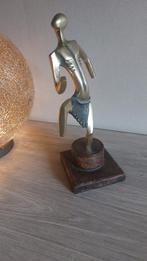 Bronzen gesigneerd beeld 32 cm, Antiek en Kunst, Ophalen of Verzenden