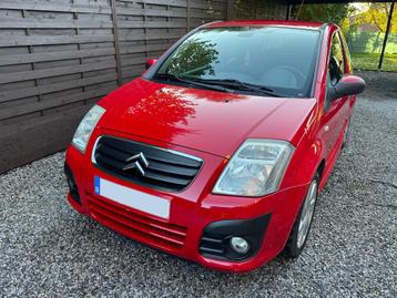 Citroen C2 1.6 HDi 110 VTS - Prête à immatriculer, Autos, Rouge, Achat, Boîte manuelle, Noir
