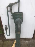 vintage oude decoratieve waterpomp met koperen uitlaat en ha, Tuin en Terras, Waterpompen, Ophalen of Verzenden, Gebruikt