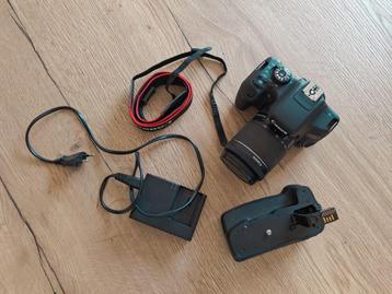 Canon 750d + batterypack +18-55mm zoomlens beschikbaar voor biedingen
