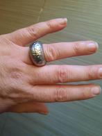 Bague acier inoxydable martelé Stainless Steel, Handtassen en Accessoires, Ringen, IJzer of Staal, Nieuw, Ophalen of Verzenden