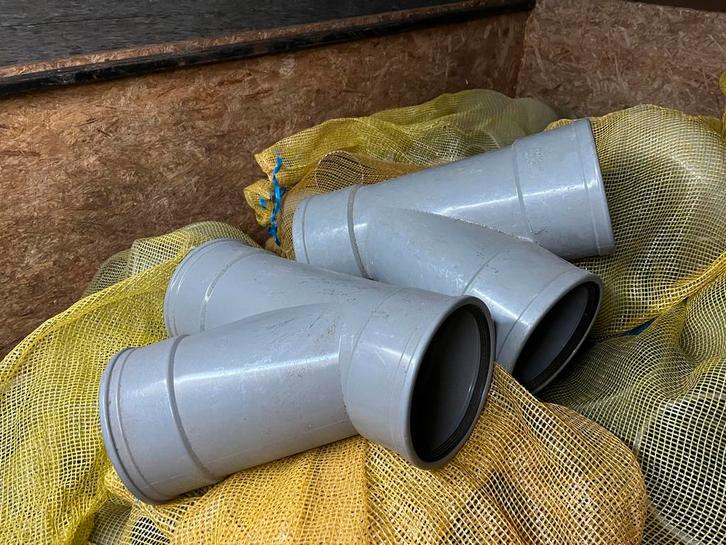 Pvc riolering stukken SN8 Dyka 125 en 160mm, Doe-het-zelf en Bouw, Buizen en Afvoer, Nieuw, Bochten, PVC, Minder dan 2 meter, 80 mm of meer