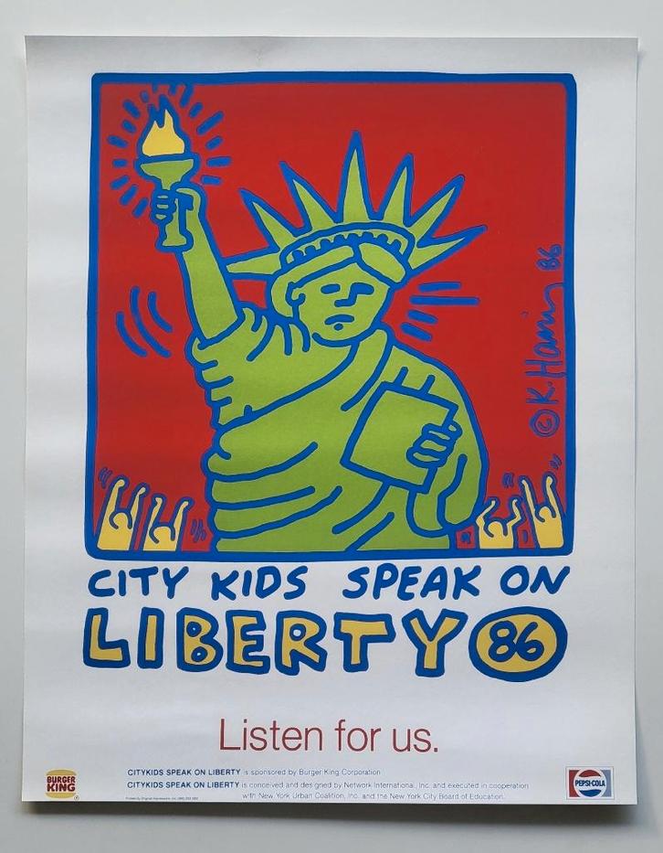 Keith Haring - Les enfants de la ville..., Antiquités & Art, Art | Lithographies & Sérigraphies, Envoi