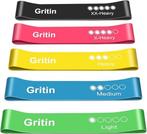 Gritin Elastische Fitnessband 5 stuks GRATIS LEVERING