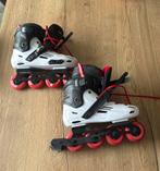 Freeride Hardboot-skeelers voor volwassenen MF500 wit/rood, Sport en Fitness, Skeelers, Verstelbaar, Zo goed als nieuw, Inline skates 4 wielen