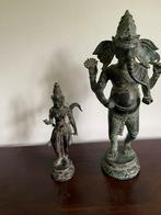 2 bronzen Aziatische beelden, Ophalen, Zo goed als nieuw