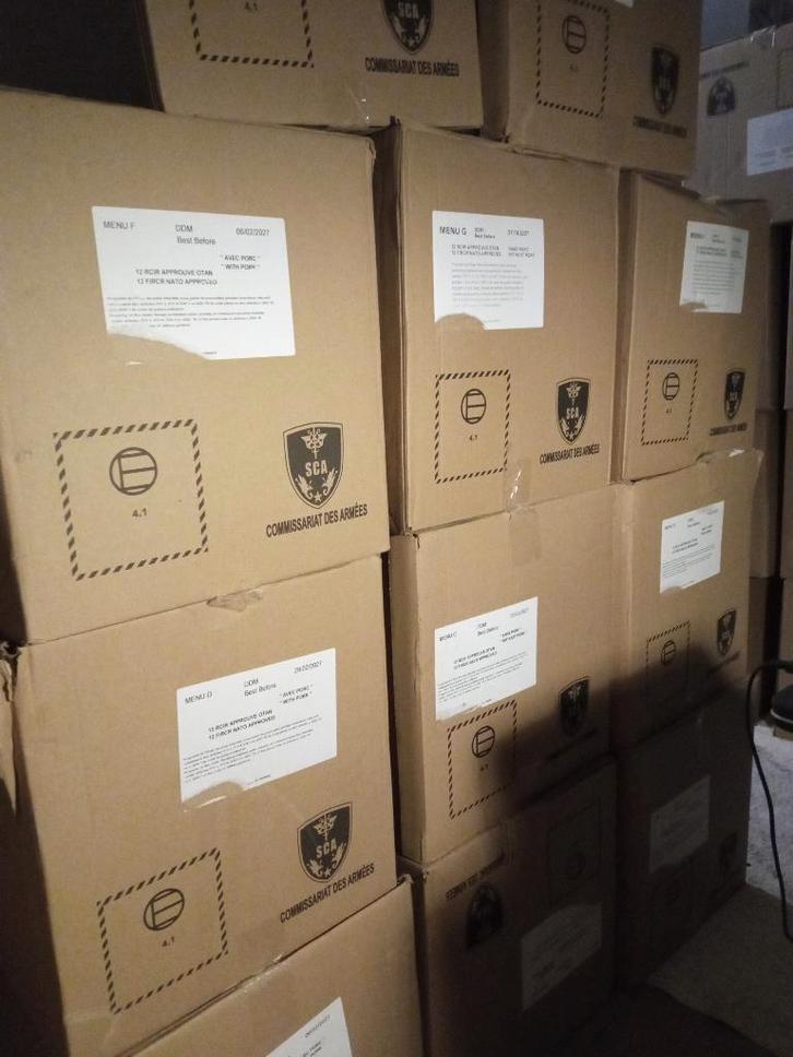 12x MRE EPA Rations Françaises 24h, Collections, Objets militaires | Général, Armée de terre, Envoi