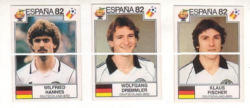 Panini / Espana 82 / Duitsland / 3 stickers, Verzamelen, Sportartikelen en Voetbal, Zo goed als nieuw, Poster, Plaatje of Sticker