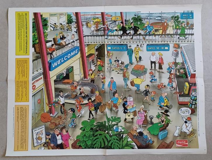 POSTER STRIPFIGUREN + DISPLAY, Boeken, Stripverhalen, Zo goed als nieuw, Ophalen of Verzenden