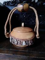 Pot en bois fait main avec couvercle, Enlèvement ou Envoi