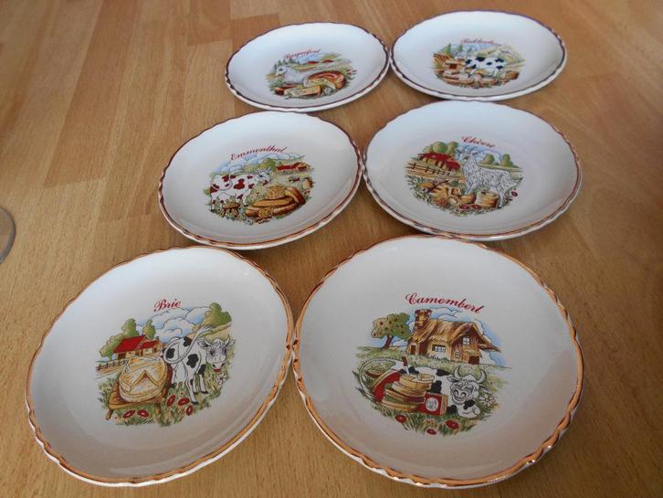 Lot de 6 assiettes à fromage, Maison & Meubles, Cuisine | Vaisselle, Neuf, Assiettes(s), Autres styles, Porcelaine, Enlèvement