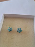 Boucles d'oreilles en forme de fleur bleu clair, Enlèvement ou Envoi, Utilisé, Boucles d'oreilles
