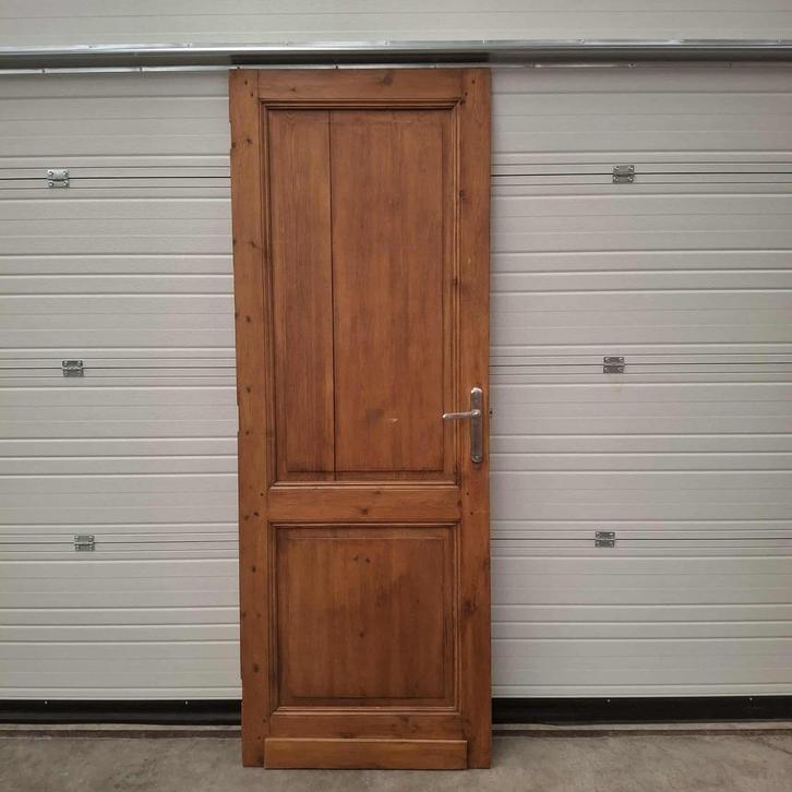 Laatste 2 massieve houten deuren, Doe-het-zelf en Bouw, Deuren en Vliegenramen, Gebruikt, Binnendeur, 200 tot 215 cm, 80 tot 100 cm