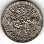Verenigd Koninkrijk : 6 Pence 1964 Voorzijde 3 KM#903 Ref 13, Postzegels en Munten, Munten | Europa | Niet-Euromunten, Ophalen of Verzenden