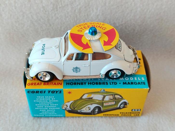 Corgi Toys (GMC) _ Volkswagen Beetle Politie NL _  ref. 492, Hobby & Loisirs créatifs, Voitures miniatures | 1:43, Neuf, Voiture