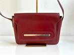 Delvaux Vintage bordeaux tasje met gouden hardware, Ophalen of Verzenden, Gebruikt, Rood, Schoudertasje