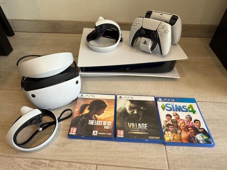 Playstation PS5 met VR2 en twee games (1 VR), Games en Spelcomputers, Games | Sony PlayStation 5, Zo goed als nieuw, Ophalen