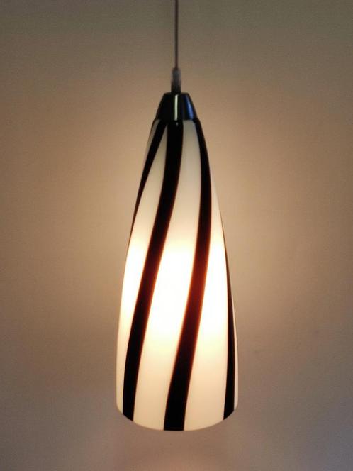 hanglamp Zebra LAM Italy, Huis en Inrichting, Lampen | Hanglampen, Zo goed als nieuw, Minder dan 50 cm, Glas, Metaal, Ophalen of Verzenden