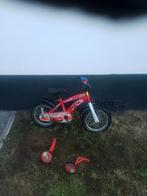 Kinderfiets cars, Fietsen en Brommers, Ophalen, Gebruikt, Minder dan 16 inch, Zijwieltjes