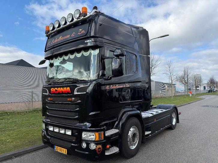 Scania R410 2014 black beauty ! met koppeling !!!, Auto's, Vrachtwagens, ABS, Airconditioning, Cruise Control, Lichtmetalen velgen