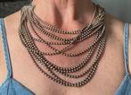 Zware kwaliteit metalen ketting en armband, Handtassen en Accessoires, Kettingen, Overige kleuren, Ophalen of Verzenden, Steen of Mineraal