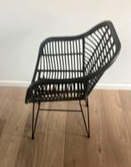 6 kuipstoelen Flores, Huis en Inrichting, Ophalen, Zwart, Zo goed als nieuw, Metaal