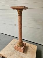Marmeren oudere zuil met brons, en draaiend blad!, Ophalen of Verzenden, Gebruikt