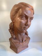 Koos Van der Kaaij Vrouwenhoofd in terracota, Antiek en Kunst, Ophalen