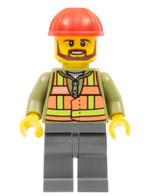 Lego figuur trn235 train Construction worker / B1, Ophalen of Verzenden, Zo goed als nieuw, Losse stenen, Lego