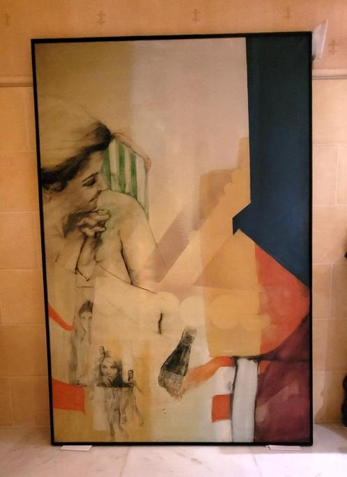 Origineel zeer groot schilderij POL MARA 1965, Antiek en Kunst, Kunst | Schilderijen | Modern, Ophalen