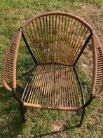 VINTAGE IJZEREN SPAGHETTI LOUNGE CHAIR JAREN 50 MID CENTURY, Ophalen, Huis en Inrichting