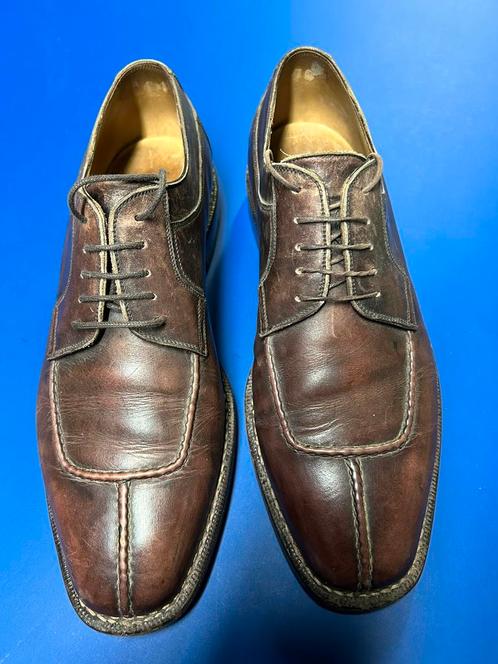 Handgemaakte schoenen  Enzo Bonafè maat 43,5, Kleding | Heren, Schoenen, Zo goed als nieuw, Veterschoenen, Bruin, Ophalen of Verzenden