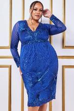 sale midi jurk grote maat royalblauw maat 46, 48, 50, Vêtements | Femmes, Habits de circonstance, Neuf, Robe de gala, Taille 46/48 (XL) ou plus grande