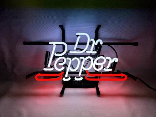 Dr Pepper glas neon lichtreclame, Verzamelen, Merken en Reclamevoorwerpen, Nieuw, Lichtbak of (neon) lamp, Ophalen of Verzenden