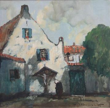 Henri Pauwels (B) (1903-1983): Witgepleisterd huis  beschikbaar voor biedingen