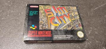 SNES Sim City in een doos beschikbaar voor biedingen
