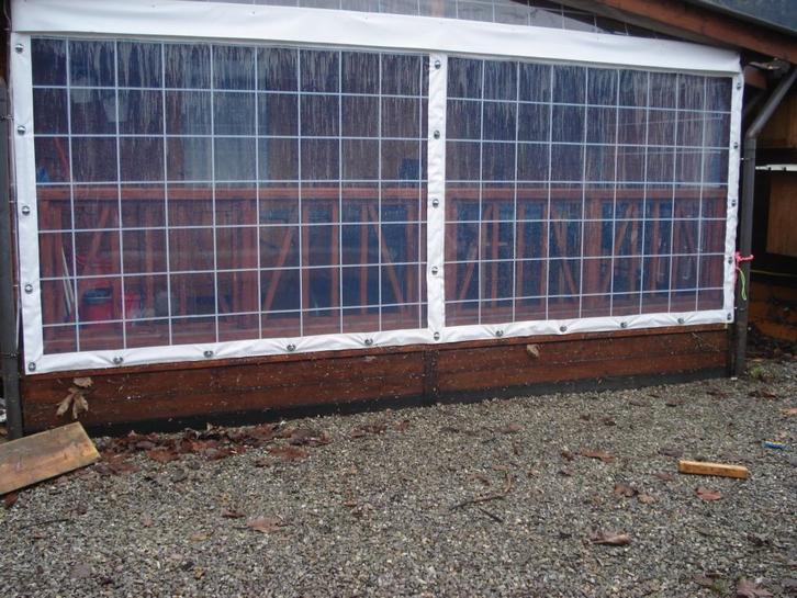 pvc gordijnen voor windscherm terras, Tuin en Terras, Overkappingen, Zo goed als nieuw, Overige typen, Ophalen