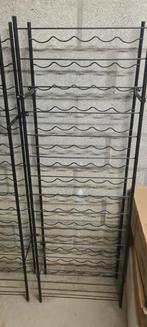 4 stevige metalen wijn- of drankrekken, Huis en Inrichting, Ophalen, Gebruikt, 25 flessen of meer, Metaal