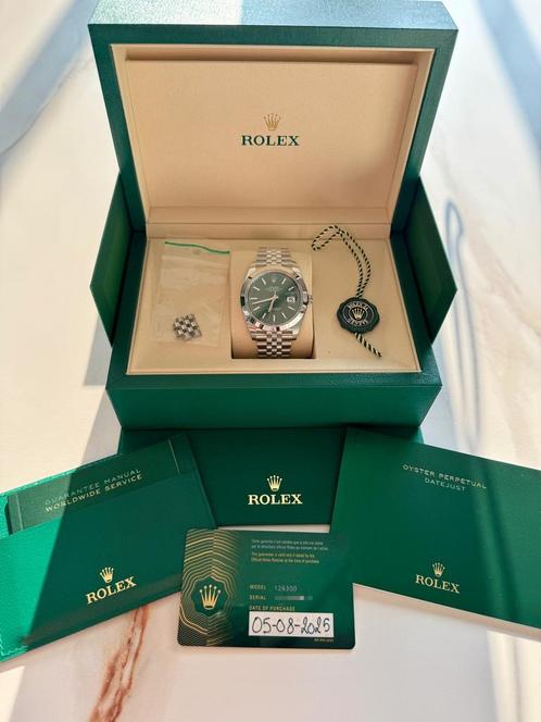 Rolex Datejust 41 – Mint Green – Jubilee – Nieuw – 126300, Handtassen en Accessoires, Horloges | Heren, Nieuw, Polshorloge, Rolex