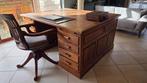 Engels bureau (dubbel) + stoel + bankje, Huis en Inrichting, Ophalen, Zo goed als nieuw, Bureau