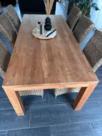 Tafel in massief teak 220x100, Huis en Inrichting, Tafels | Eettafels, Ophalen, Zo goed als nieuw