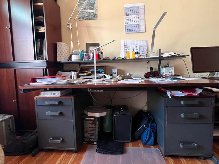 Kantoorset, Huis en Inrichting, Bureaus, Zo goed als nieuw, Bureau, Ophalen