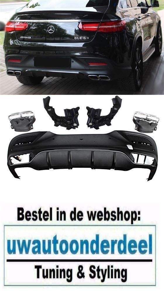 63AMG Look Chrome Uitlaat Sport Diffuser Voor MB GLE C292 Co, Auto diversen, Tuning en Styling, Verzenden