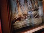 Mooie foto in houten kader schip belem, Antiek en Kunst, Kunst | Schilderijen | Klassiek, Ophalen of Verzenden
