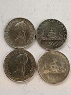 4 stuks.     lire500 Italië zilver, Ophalen, Italië, Zilver