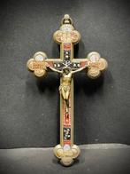 Antiek Italiaans micro-mozaïek kruisbeeld ca. 1880–1920, Antiek en Kunst, Ophalen of Verzenden