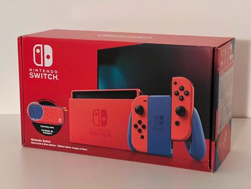 Nintendo Switch v2 Edition Mario Rouge/Bleu - NEUVE, Consoles de jeu & Jeux vidéo, Consoles de jeu | Nintendo Switch, Neuf, Switch 2019 Upgrade