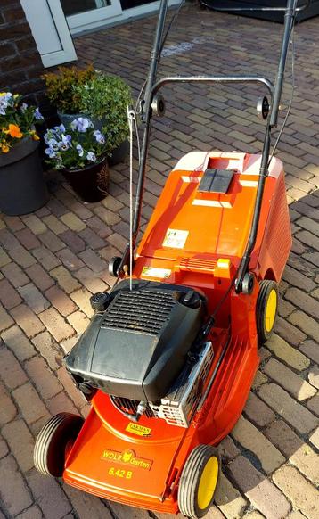 Grasmaaier Wolf Benzine in mooie goede staat, Tuin en Terras, Ophalen, Cirkelmaaier, WOLF, Zo goed als nieuw