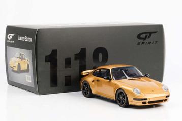 Porsche 911 993 Turbo S Gold Edition GT SPIRIT 1/18 Nieuw beschikbaar voor biedingen